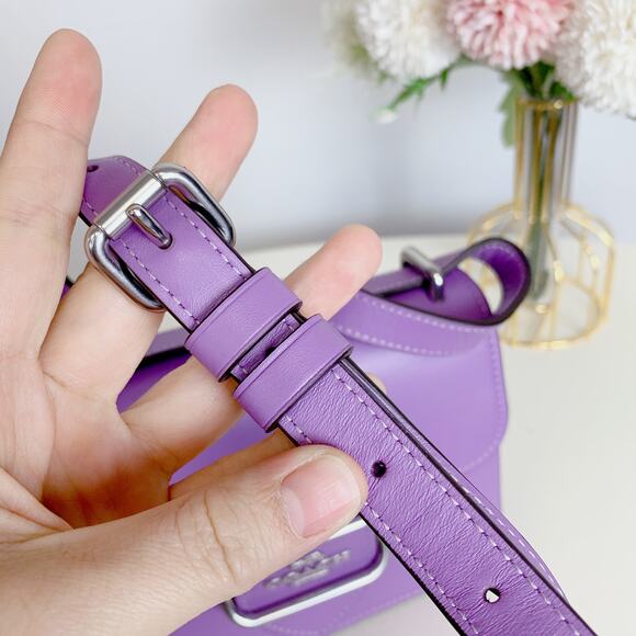 Coach CL416 Morgan Square Crossbody Bag IN IRIS - Picture 5 of 10